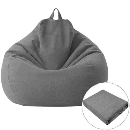 Bean Bag Cover Lazy Sofa Bekväm enfärgad Solstol Bean Bag Cover för vardagsrum Heminredning