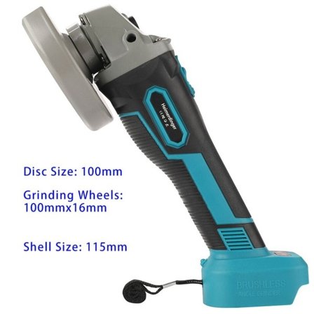 Børsteløs Trådløs Vinkel Slibemaskine Krop kompatibelt NO batteri