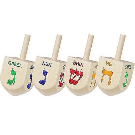 10-delt Hanukkah-tre-dreidelsett Klassiske snurrebasser for barn Hanukkah-tre-dreidel Hanukkah-festutstyr og dekorasjoner