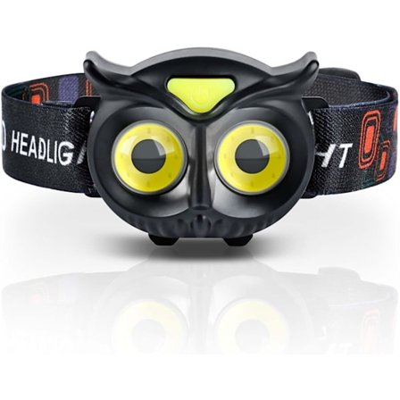 LED-hovedlampe til børn, COB-hovedlampe til børn, drenge, piger eller voksne, lommelygte-hovedlampe, batteridrevet, letvægtshovedlampe