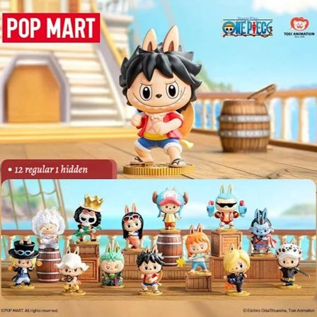 Popmart The Monsters×One Piece Series Vinyl Plysj Blind Box Figur Plysjdukke Anheng Trendy Leketøy Gave