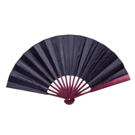 Handfläkt - Enfärgad - Extra Stor 33cm - Svart