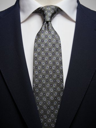 John Henric Men's Green Tie Paisley Size 7,5