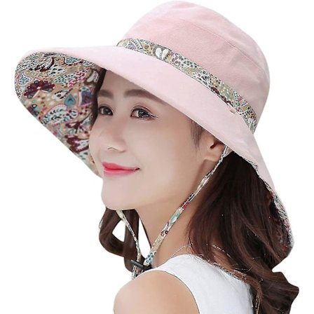 Hagehatt og caps Solhatter for kvinner Bredbremmet sammenleggbar solhatt UV-beskyttelse Strand solcaps