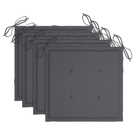 Vidaxl Dynor För Trädgårdsstolar 4 St Antracit 40x40x3 Cm Antracit