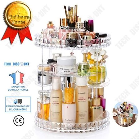 Kosmetisk Förvaringsmöbel - TD - Rotativ - Akryl - Diamant - 27x27x32 cm