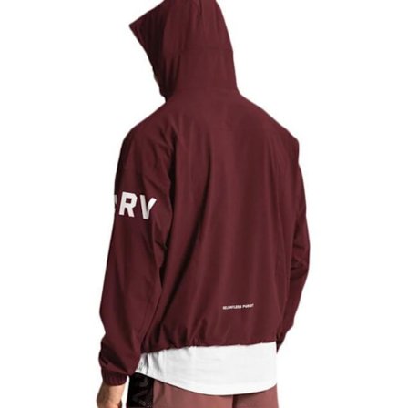 Hoodie med kvarts dragkedja för herr