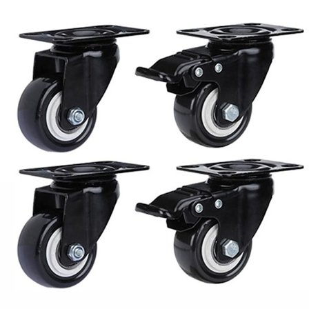 4 Stk Topplade Hjul Små Hjul Sæt Drejehjul