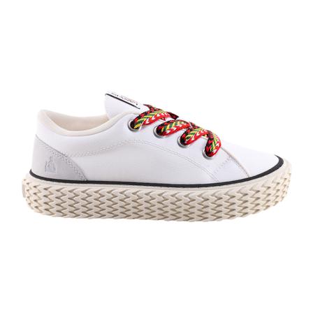Lanvin, Sneakers Wit, Heren, Maat:42 EU,Canvas,multicolor