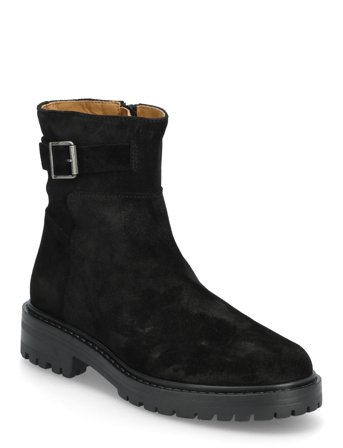 Booties - Flat - With Zipper Black ANGULUS
