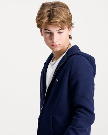 Lacoste LCB CORE FLEECE FULL ZIP HOODI Blau Hoodies/Kapuzenpullover Jungen - Kids Brand Store