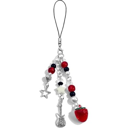 Søde Telefon Charms Y2K Mobiltelefon Charms Rem Jordbær Sommerfugl Stjerne TelefonCharm Y2K Tilbehør til Taske Nøglering Airpods Kamera Vedhæng 