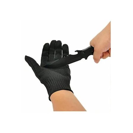 1 par rustfrit stål fiber arbejds handsker snitbestandige handsker, antistatiske snitsikre beskyttelseshandsker, M (23 cm)