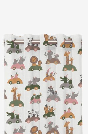 Redlunds - Udflugt med båd - Hvid - Gardiner med ringe - 120X240 - Fra Homeroom