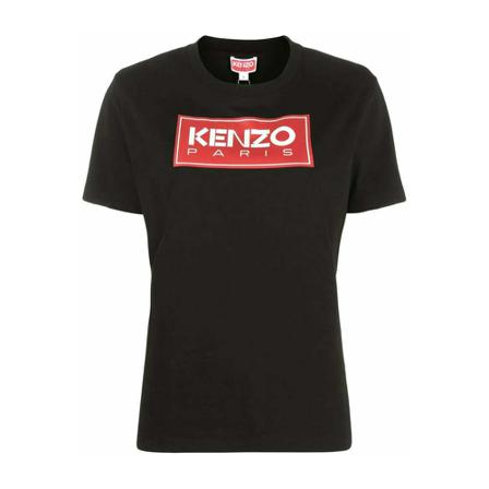 Kenzo, Logo T-Shirt Czarny, Kobieta, Rozmiar: XS