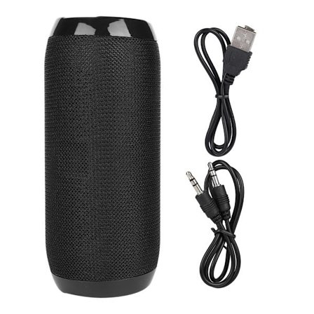 Bärbar Bluetooth Trådlös Högtalare Stereo Bas Subwoofer Stöd TF-kort USB FM-radio (Svart)