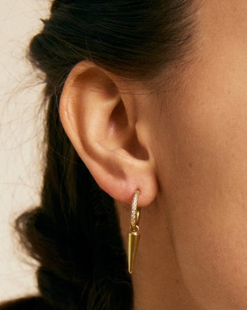 Edblad Peak Hoops Sparkle Gold Kultainen Korut Tytöt - Kids Brand Store