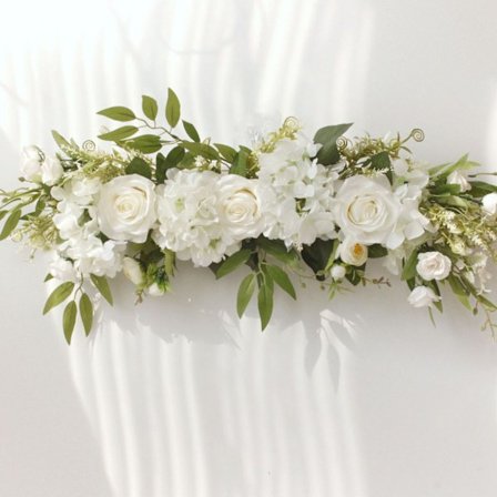 65 cm bryllupsbue blomster, hvit