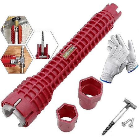 8-i-1 Kran Diskho Installatör Multifunktionsnyckel VVS-verktyg Vattenrörsnyckel