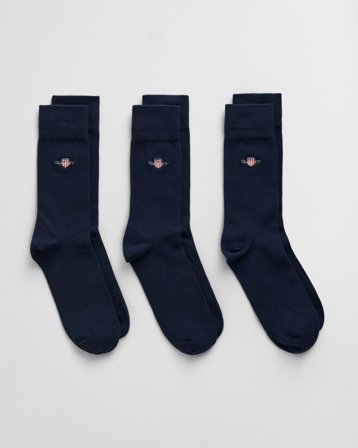 GANT Herren Socken im 3er-Pack (43-45) Marineblau