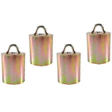 Husdyrklokker Sett med 4 stk. med galvanisert legeringskonstruksjon Ideell kompatibel med utendørs landbruksaktiviteter