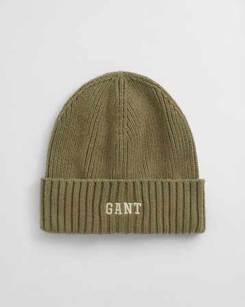 GANT Teenager Graphic Beanie aus Baumwolle (S-M) Grün