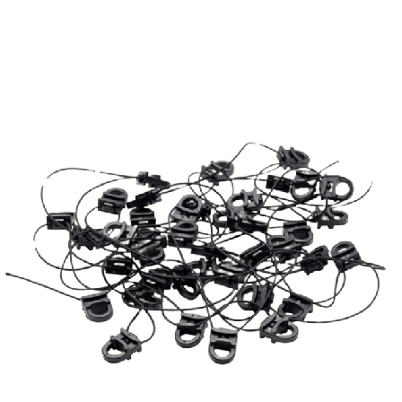 Kirsch Glid på snöre, 312 cm, till Flexi-skena Gardiner Svart ONESIZE