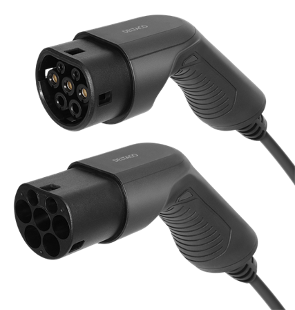 Deltaco e-Charge ladekabel T2-T2 1-Fas 32A 10m