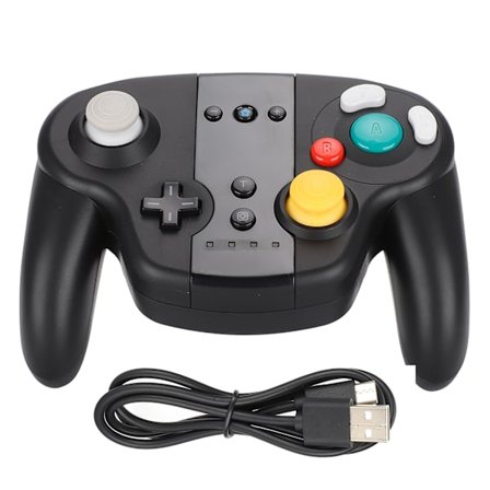 Trådløs Bluetooth Spillkontroller NFC Bevegelsessensor Dobbel Motor Gamepad Grip for Switch (Svart fargeboks)
