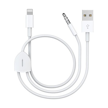 Hörlursadapter Kompatibel med iPhone, 2-i-1 Lightning till 3,5 mm AUX