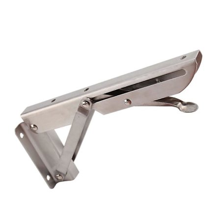 Vikbart Hyllkonsol 12 tum K Typ Rostfritt Stål Stark Bärighet Hopfällbart Stöd 2 st