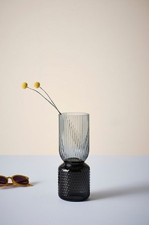 Jotex - Glazen Vaas Grijs/zwart Grijs/zwart - LEX - Koop Vazen bij Jotex