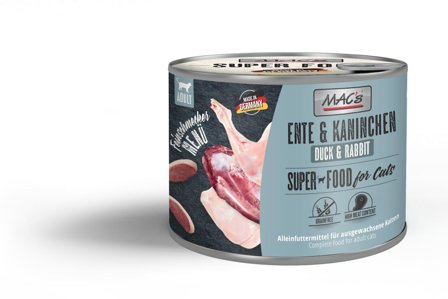 Mac's Super Food for Cats Gourmet And og Kanin Våtfôr - 200g