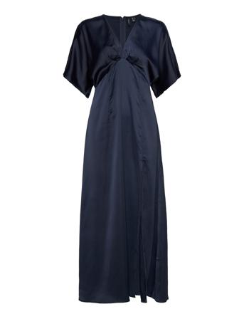 Vmrebecca 2/4 Ankle Dress Wvn Ga Ce Blue Vero Moda