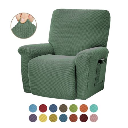 Allsidig elastisk lenestol sofa trekk i ensfarget polarfleece, sofa putetrekk for alle årstider, lenestol trekk