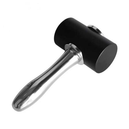 T-formet hammer i lær og nylon med aluminiumsgrep for lærutskjæring, DIY håndlaget klubbe, verktøy for håndverk