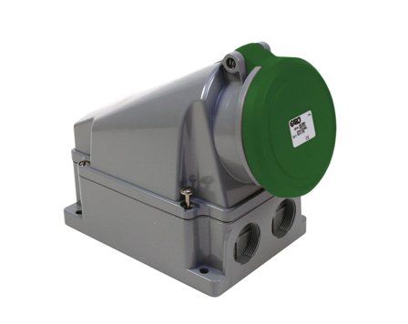 Garo UI 463-2 S + RU Stikkontakt IP44, 5-polet, 63 A Grønn, 2 h, Stikkontakter & kabler