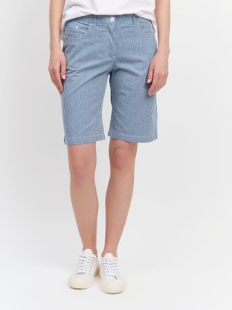 BRANDTEX - Shorts - Blå - Stribet