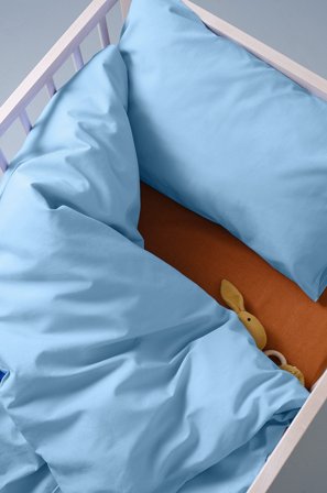 Jotex - Mini Dynetrekksett Barneseng Himmelblå - ZACK - Kjøp Sengesett til barn hos Jotex