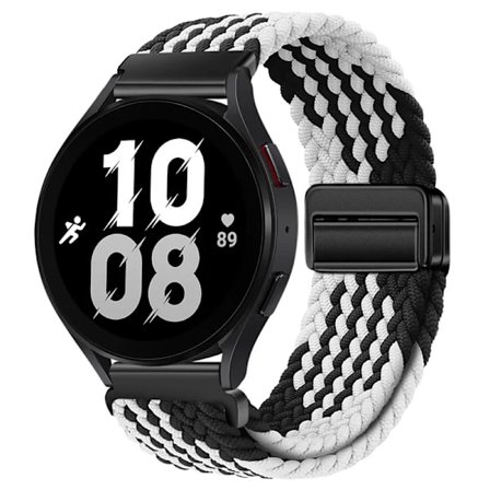 20mm 22mm Flätat Nylonarmband kompatibelt med Samsung Galaxy Watch 6 5 4 Magnetiskt Armbandsbälte Huawei Watch 4 Pro/GT3 Pro Amazfit GTR4 Band