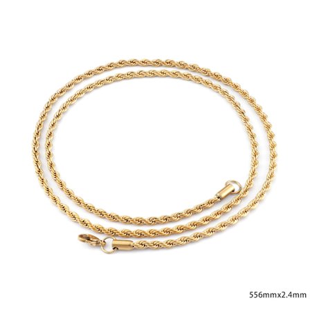 Rostfritt stål HALSBAND 2,4mm-556mm