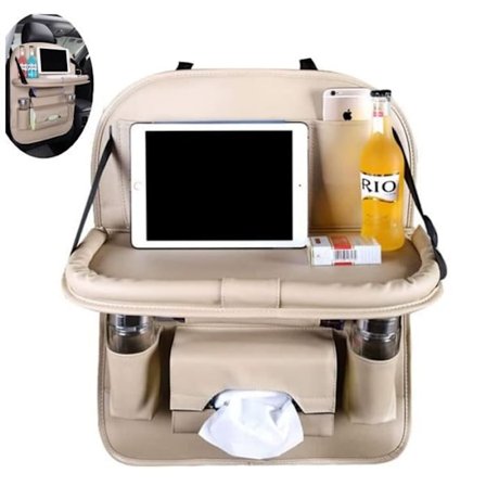 Autojen järjestäjä - TD - 2 kpl - Beige nahka - Monipuolinen - Turvallinen ja kestävä