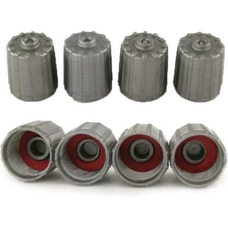 8 Plastgrå Däckventil Dammlock med O-Ring Tätning Dammskydd för SUV, Motorcykel, Lastbilar, Cykel, Barnvagnar - UK lager