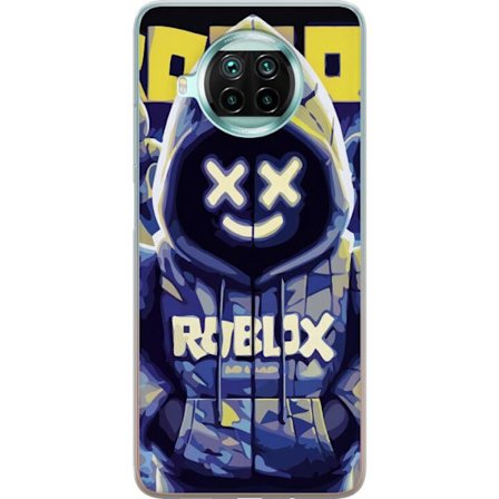 Kompatibelt Mobildeksel til Xiaomi Xiaomi Mi 10T Lite 5G Blågul Roblox hettegenserfigur med minimalistisk neonstil og masket ansikt, moderne spillill