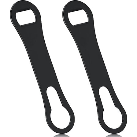 2-pak flaskeåpner og helletuppfjerner flatt metallstang hurtigåpner Stai