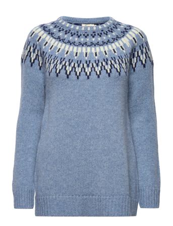 Veda Pullover Striktrøje Blå Jumperfabriken