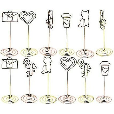 12 stk. Kort Holder Note Holder Visitkort Bryllup