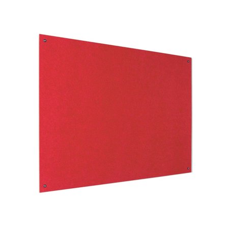 Recycled fire-retardant noticeboard, 1800x1200 mm, red