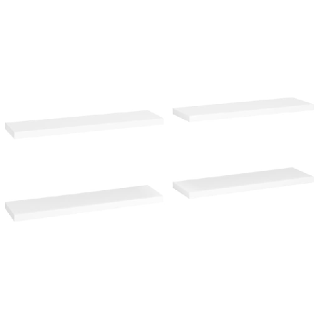 Vidaxl Svävande Vägghyllor 4 St Vit 90x23,5x3,8 Cm Mdf Vit