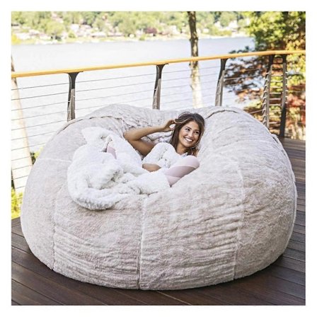 Säkkituolisohvan päällinen, kestävä, mukava, tekoturkis, olohuoneen vuodesohva Ref: 4806